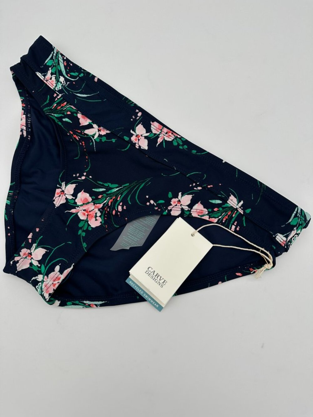 Carve Designs Stinson Regular Rise Full Coverage Bikini Bottom Size LRG Bouquet